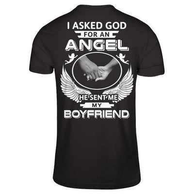 I Asked God For An Angel He Sent Me My Boyfriend-T-Shirt & Hoodie-Premium T-Shirt-Black