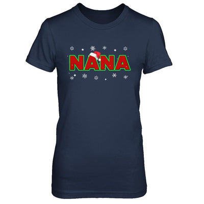 Nana Christmas Santa Ugly Sweater Gift-T-Shirt & Sweatshirt-Women's T-Shirt-Navy