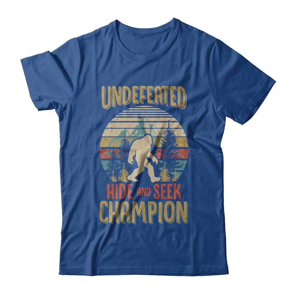 Vintage Bigfoot Undefeated Hide And Seek Champion-T-Shirt & Hoodie-Classic T-Shirt-Royal