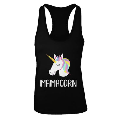 Unicorn Mom And Baby Mamacorn Mama Mother Day Gift-T-Shirt & Tank Top-Women's Ideal Racerback Tank-Black