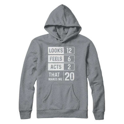 2001 20th Years Old Birthday Looks Feels Acts Make Me 20th-T-Shirt & Hoodie-Pullover Hoodie-Light Steel