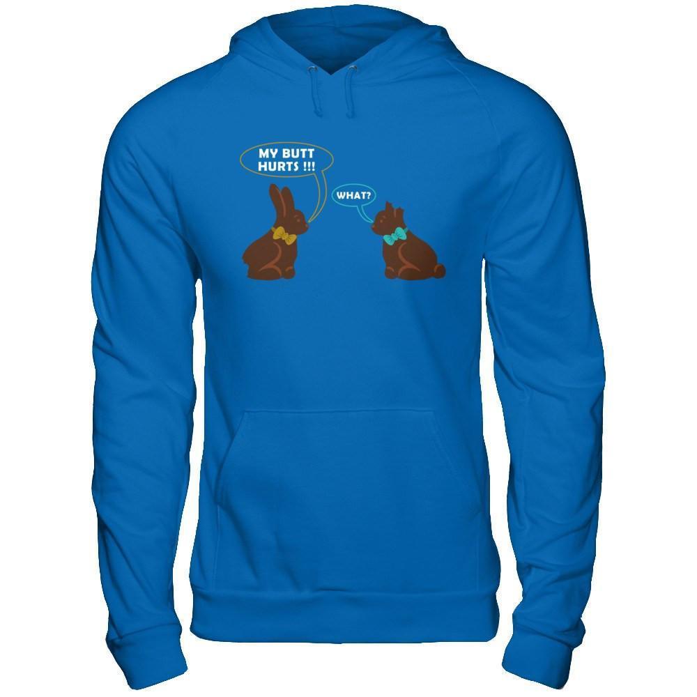 My Butt Hurts What Funny Easter Bunny-T-Shirt & Hoodie-Pullover Hoodie-Royal