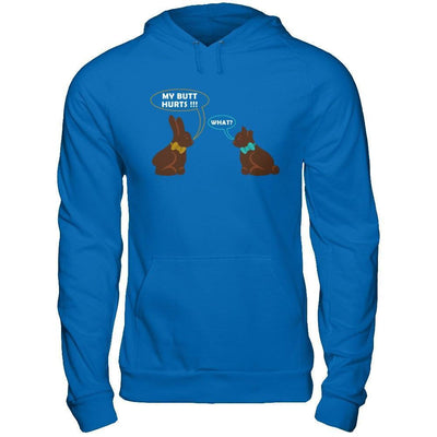 My Butt Hurts What Funny Easter Bunny-T-Shirt & Hoodie-Pullover Hoodie-Royal