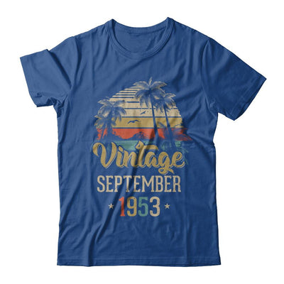 Retro Classic Vintage September 1953 68th Birthday Gift-T-Shirt & Hoodie-Classic T-Shirt-Royal