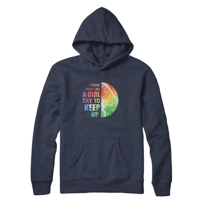 Yeah I Play Like A Girl Tennis Girl-T-Shirt & Hoodie-Pullover Hoodie-Navy