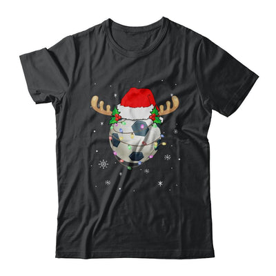 Santa Hat Soccer Reindeer Christmas Gifts-T-Shirt & Sweatshirt-Classic T-Shirt-Black