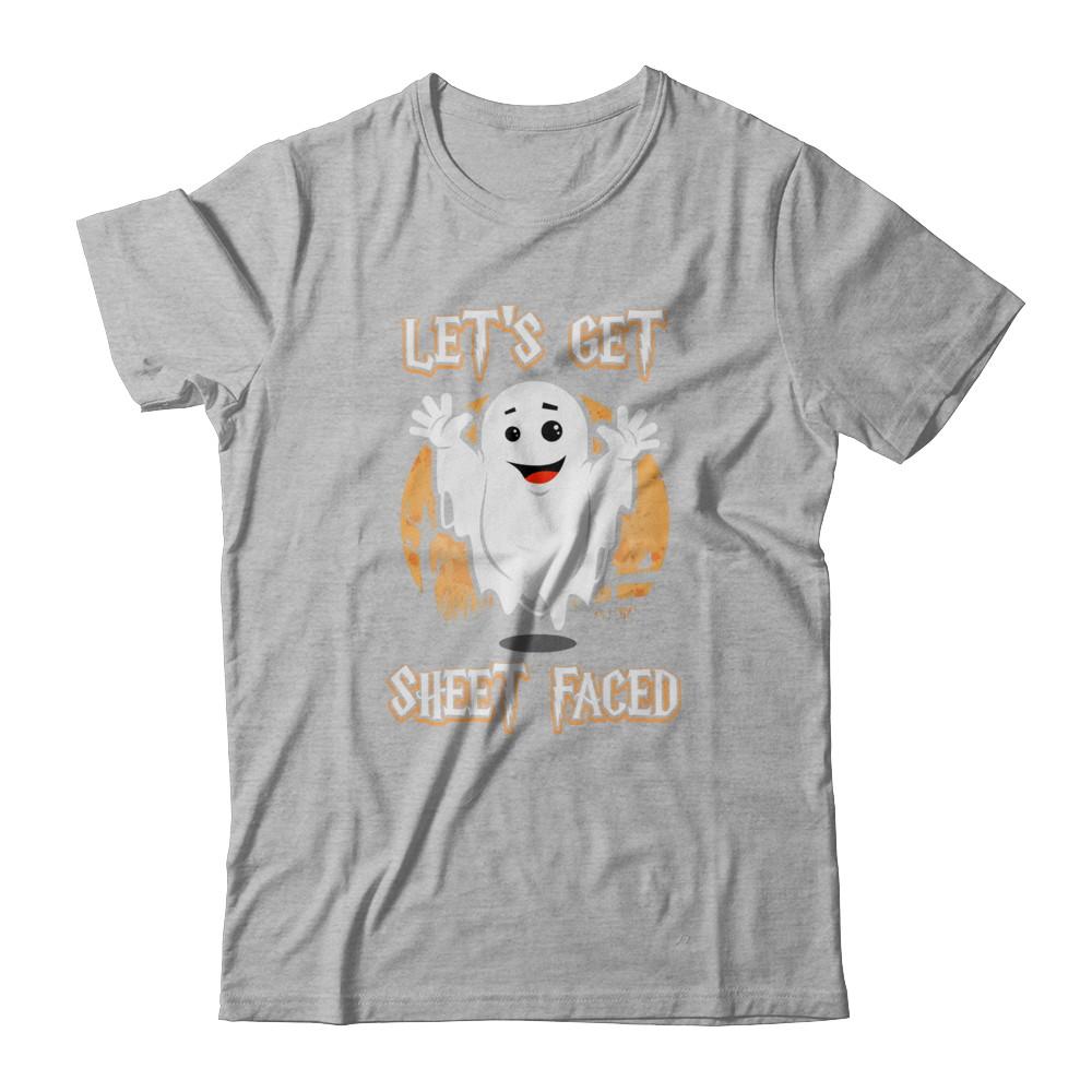 Halloween Let's Get Sheet Faced-T-Shirt & Tank Top-Premium T-Shirt-Heather Gray