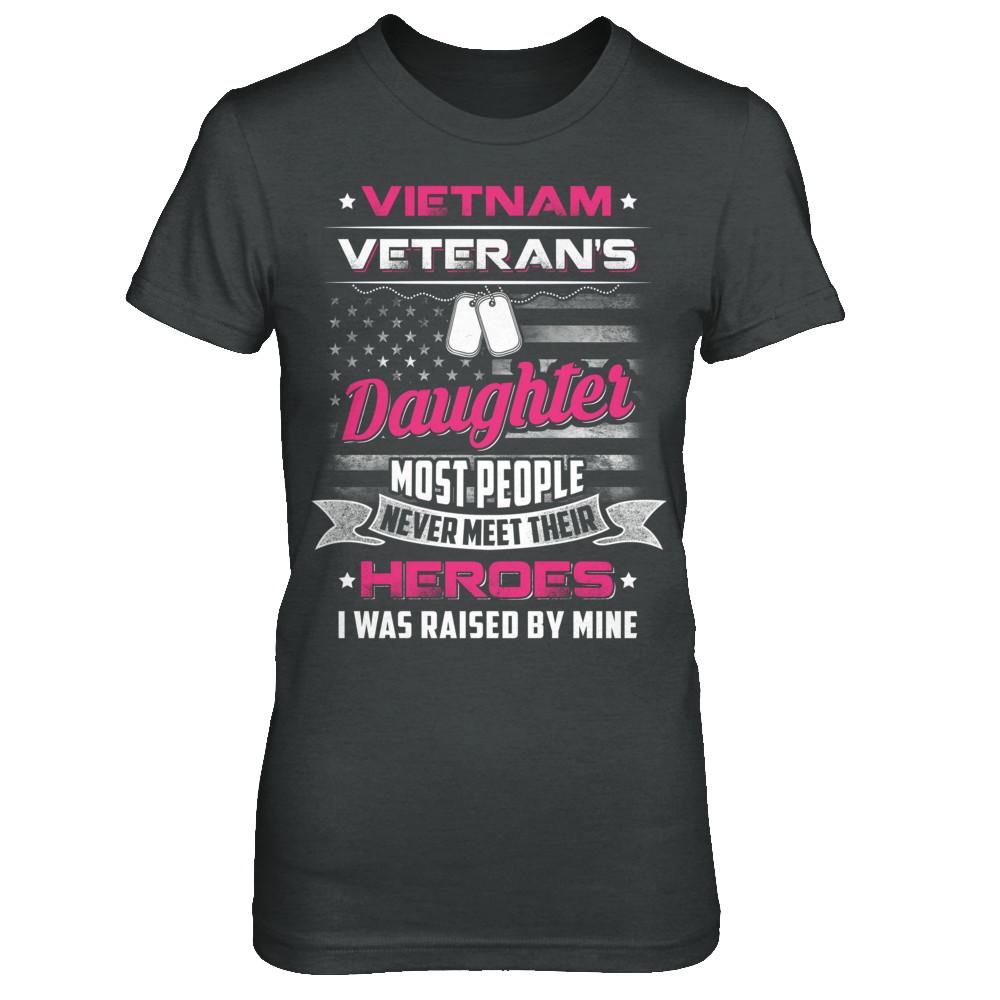 Vietnam Veteran's Daughter I Was Raised By Mine-T-Shirt & Hoodie-Women's T-Shirt-Dark Heather