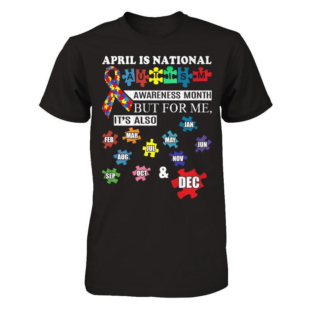 April Is National Autism Awareness Month-T-Shirt & Hoodie-Premium T-Shirt-Black