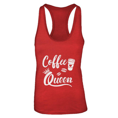 Coffee Queen Coffee Queen Funny-T-Shirt & Tank Top-Women's Ideal Racerback Tank-Red