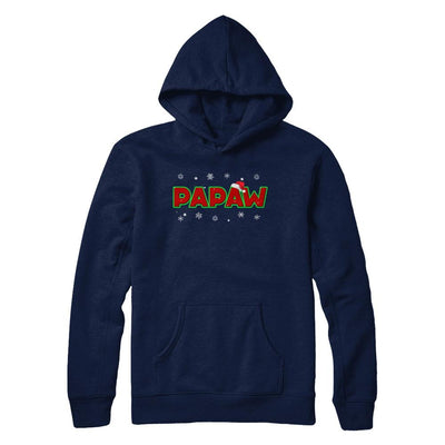 Papaw Christmas Santa Ugly Sweater Gift-T-Shirt & Sweatshirt-Pullover Hoodie-Navy