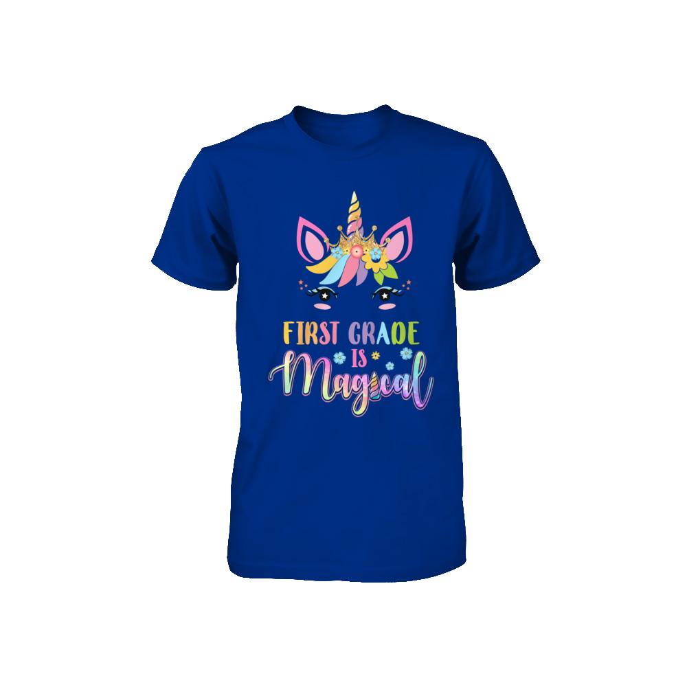 First Grade Is Magical Unicorn Back To School 1st Grade Youth-Youth Shirt-