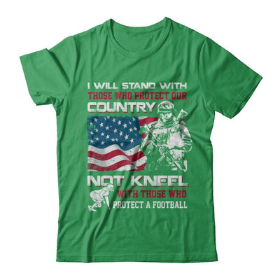 I Stand For The American Flag I Don't Kneel Football-T-Shirt & Hoodie-Premium T-Shirt-Kelly Green