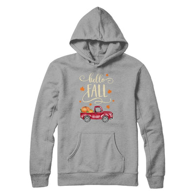 Vintage Hello Fall Pickup Pumpkin Patch Leaves-T-Shirt & Hoodie-Pullover Hoodie-Light Steel