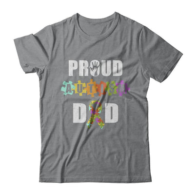 Proud Autism Dad Autism Awareness-T-Shirt & Hoodie-Classic T-Shirt-Sport Grey