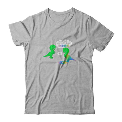 Dude Did You Eat The Last Unicorn Dinosaur T-Rex-T-Shirt & Tank Top-Premium T-Shirt-Heather Gray