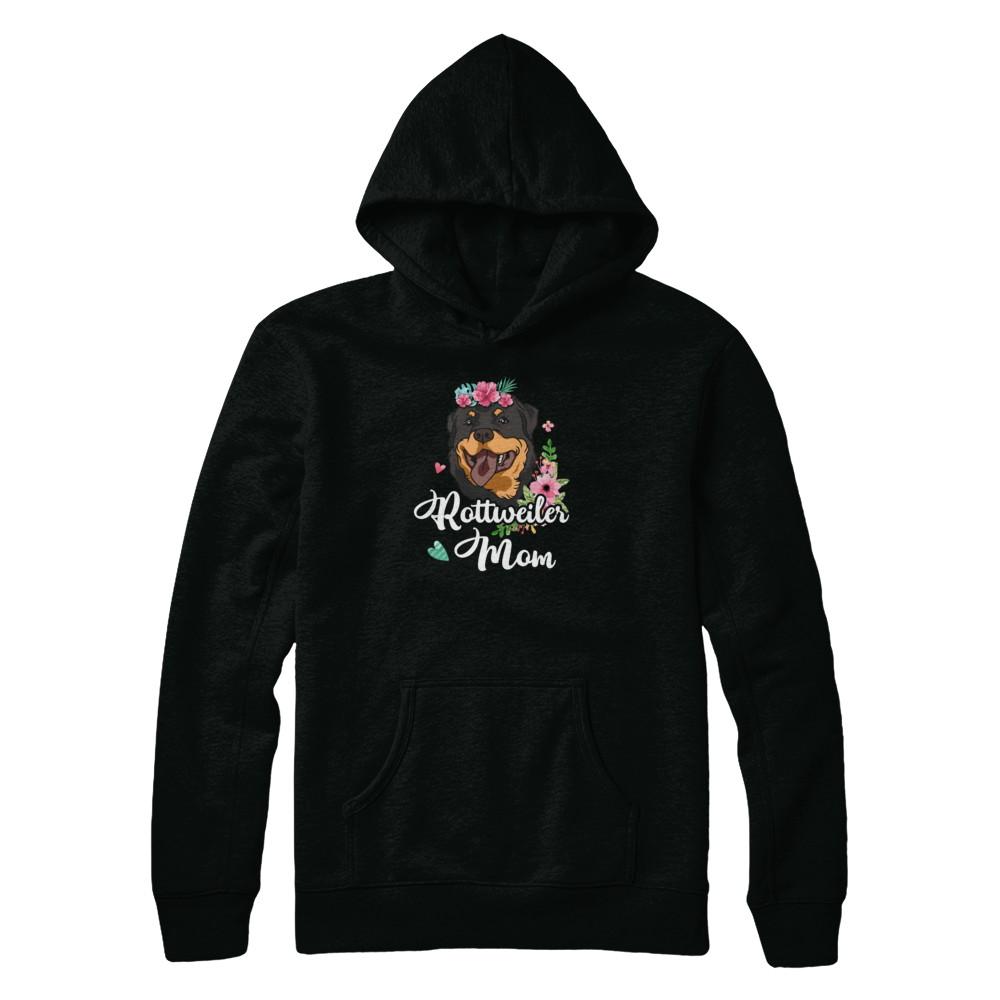 Rottweiler Mom Funny Dog Mom Gift Idea-T-Shirt & Tank Top-Pullover Hoodie-Black
