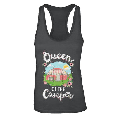 Queen Of The Camper Camping For Women Gift-T-Shirt & Tank Top-Women's Ideal Racerback Tank-Black