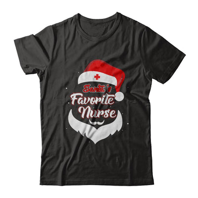 Santa's Favorite Nurse Funny Christmas Nursing-T-Shirt & Hoodie-Premium T-Shirt-Black