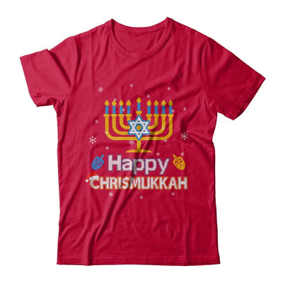 Happy Chrismukkah Ugly Hanukkah Christmas Sweater-T-Shirt & Sweatshirt-Classic T-Shirt-Red