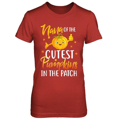 Halloween Nana Of Cutest Pumpkins In The Patch-T-Shirt & Hoodie-Women's T-Shirt-Red