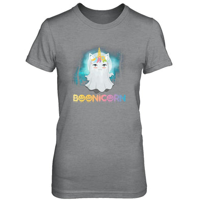 Boonicorn Ghost Unicorn Halloween Girls-T-Shirt & Tank Top-Women's T-Shirt-Sport Grey