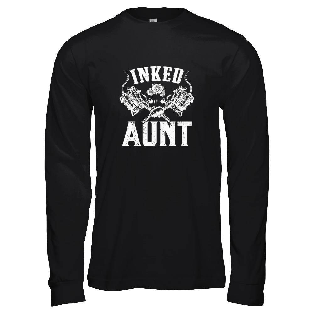 Inked Aunt Rose Tattooed Tattoos-T-Shirt & Tank Top-Long Sleeve T-Shirt-Black