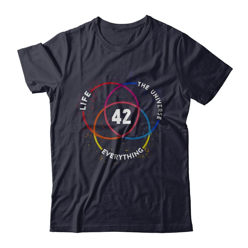 The Answer To Life The Universe And Everything-T-Shirt & Hoodie-Premium T-Shirt-Midnight Navy