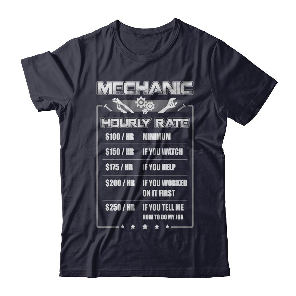 Funny Mechanic Hourly Rate-T-Shirt & Hoodie-Premium T-Shirt-Midnight Navy