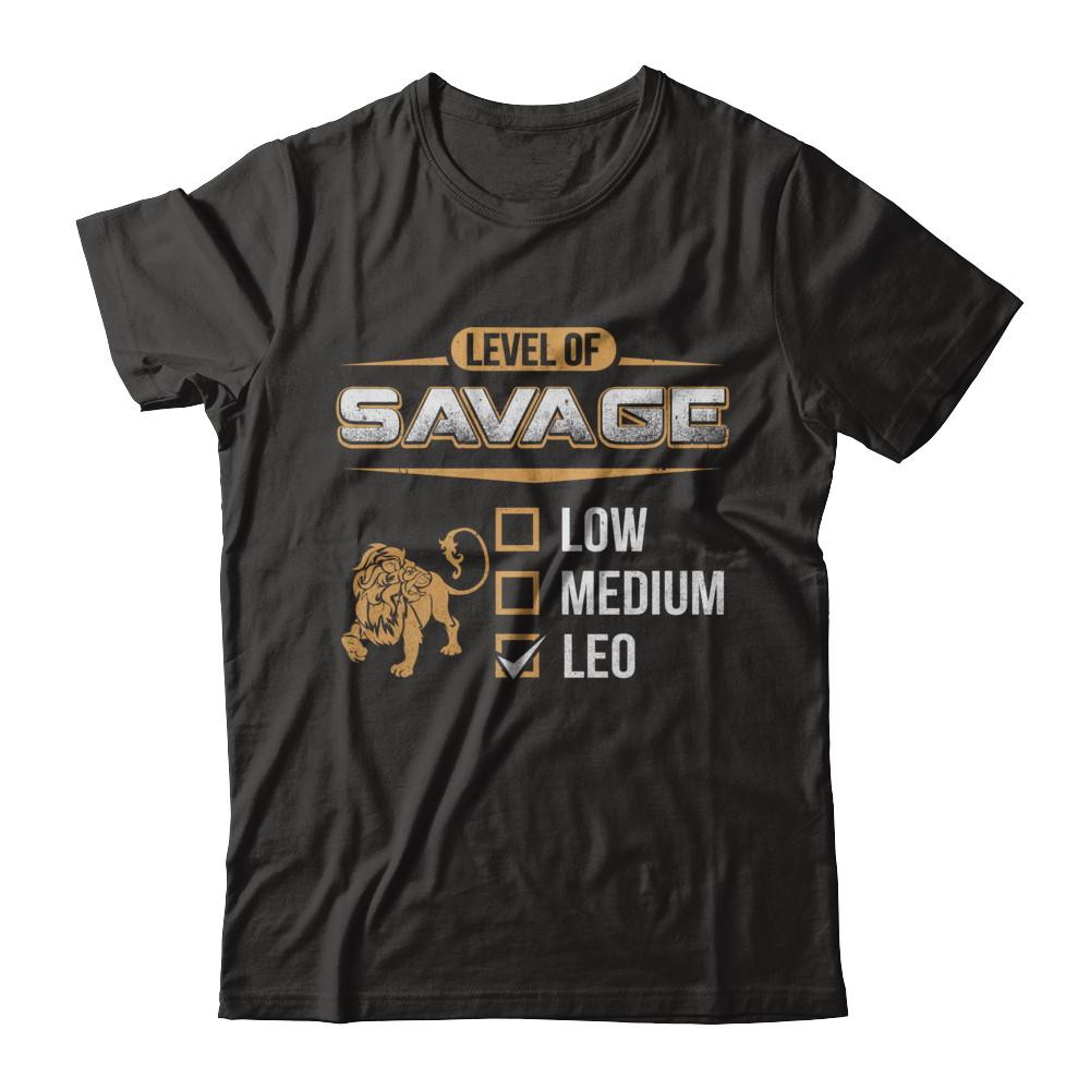 Level Of Savage Leo-T-Shirt & Hoodie-Premium T-Shirt-Black