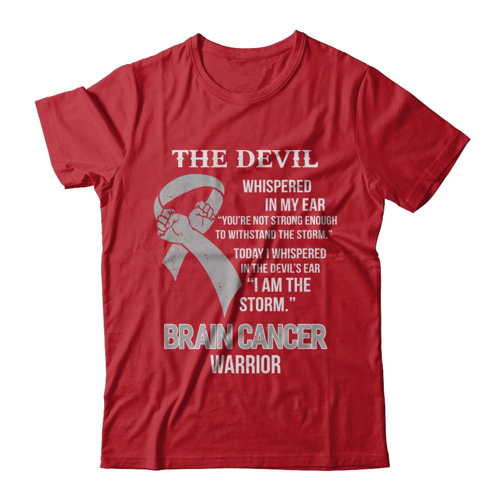 I Am The Storm Support Brain Cancer Warrior Gift-T-Shirt & Hoodie-Classic T-Shirt-Red