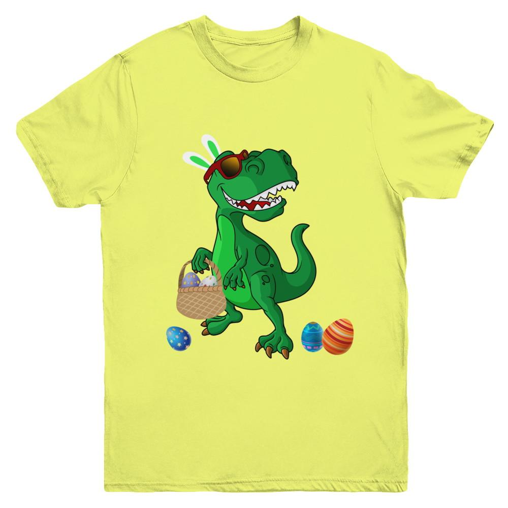 Funny Dabbing Cool Easter Bunny Dinosaur Youth-Youth Shirt-Youth T-Shirt-Daisy