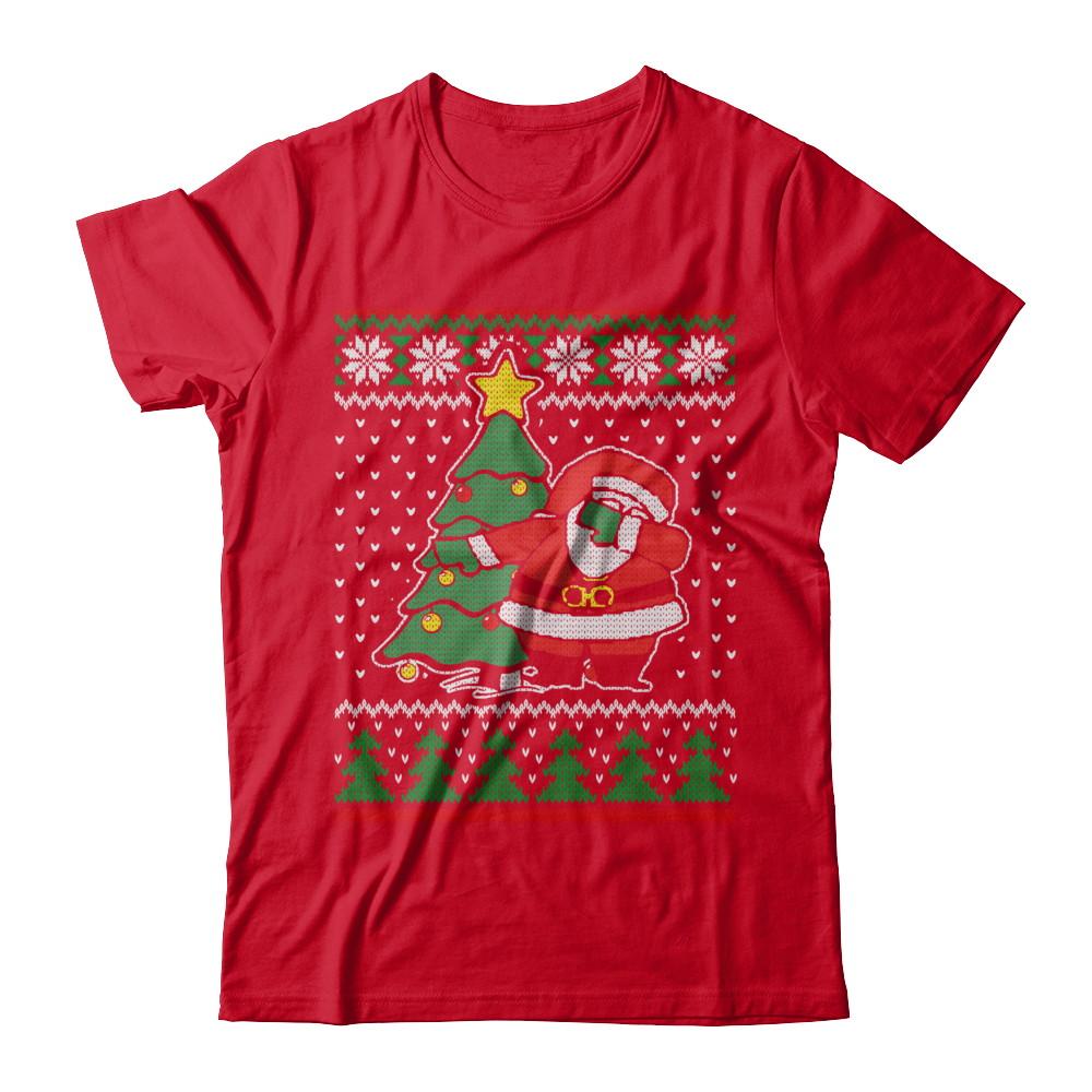 Dabbing Santa Ugly Sweater Christmas-T-Shirt & Sweatshirt-Premium T-Shirt-Red