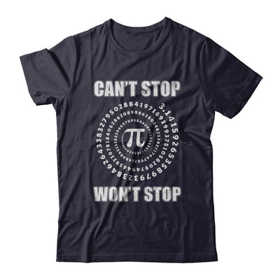 Pi Can't Stop Won't Stop Pi Day 3.14 Funny Math-T-Shirt & Hoodie-Premium T-Shirt-Midnight Navy