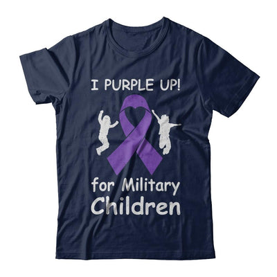 I Purple Up For Month Of The Military Child-T-Shirt & Hoodie-Classic T-Shirt-Navy