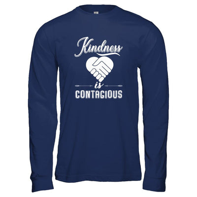 Kindness Is Contagious-T-Shirt & Tank Top-Long Sleeve T-Shirt-Navy