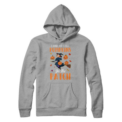 I Teach The Cutest Pumpkins In The Patch Witch Halloween-T-Shirt & Hoodie-Pullover Hoodie-Light Steel