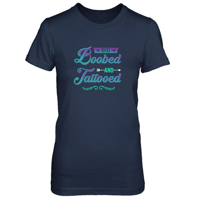 Big Boobed And Tattooed Lover-T-Shirt & Tank Top-Women's T-Shirt-Navy