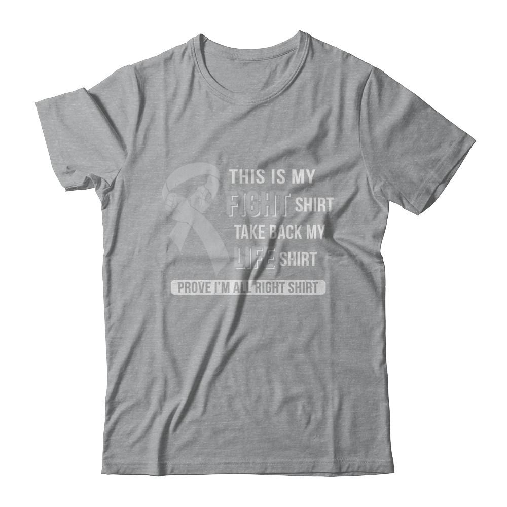 This Is My Fight Brain Cancer Diabetes Awareness-T-Shirt & Hoodie-Classic T-Shirt-Sport Grey