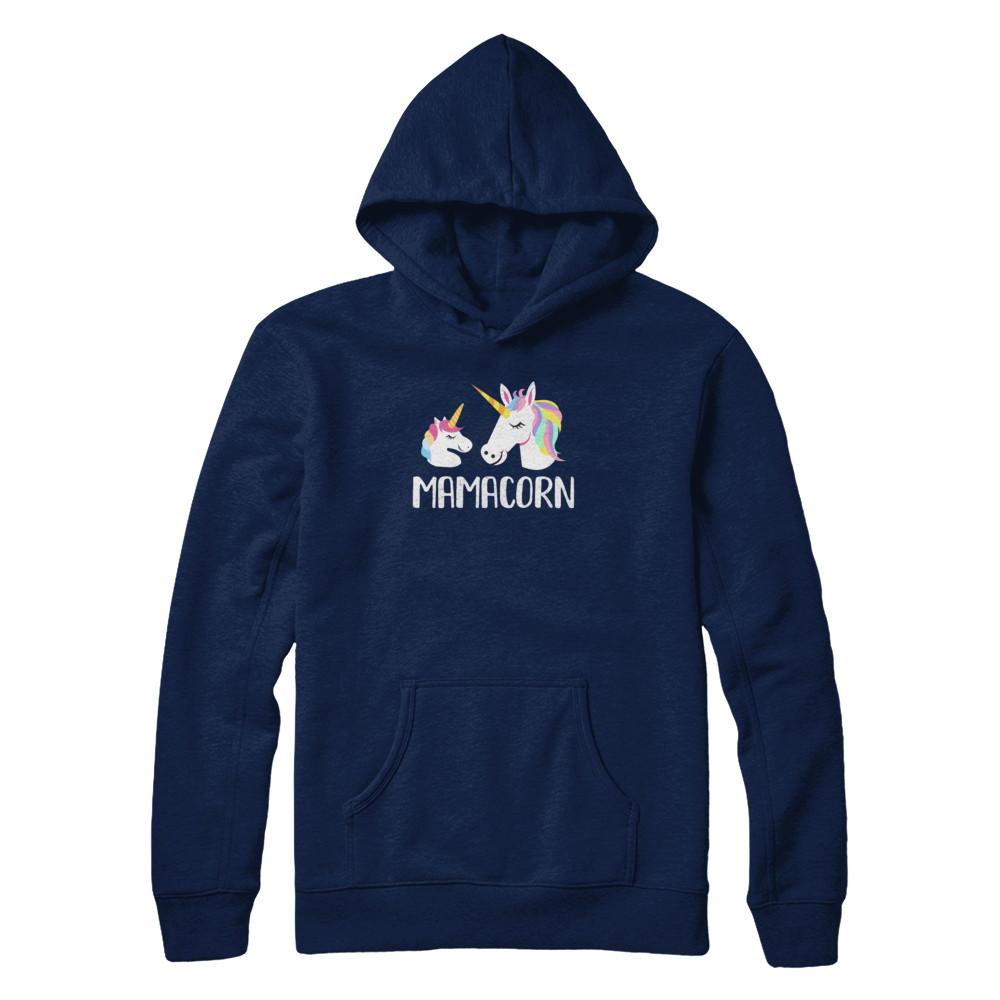 Mamacorn Unicorn Mom And Baby Mothers Day-T-Shirt & Tank Top-Pullover Hoodie-Navy