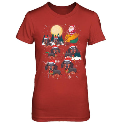 Dog Reindeer Dachshund Christmas Gift-T-Shirt & Sweatshirt-Women's T-Shirt-Red