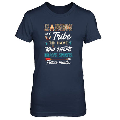 Raising My Tribe To Have Kind Hearts Brave-T-Shirt & Tank Top-Women's T-Shirt-Navy