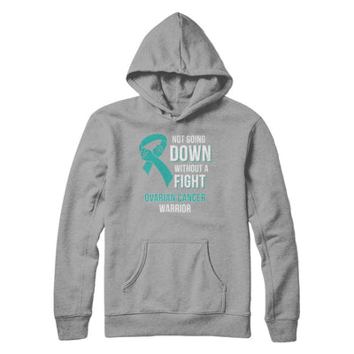 Not Going Down Without A Fight Ovarian Cancer Warrior-T-Shirt & Hoodie-Pullover Hoodie-Light Steel
