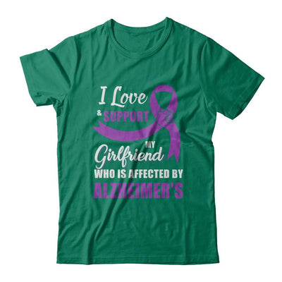 Alzheimer's Awareness Support Purple Girlfriend Boyfriend-T-Shirt & Hoodie-Classic T-Shirt-Kelly Green