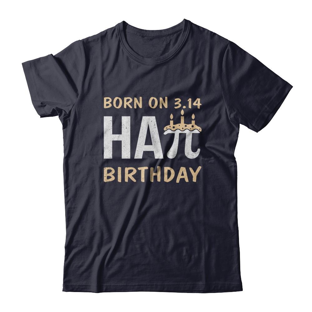 Born On March 14 Happy Pi Day Birthday-T-Shirt & Hoodie-Premium T-Shirt-Midnight Navy
