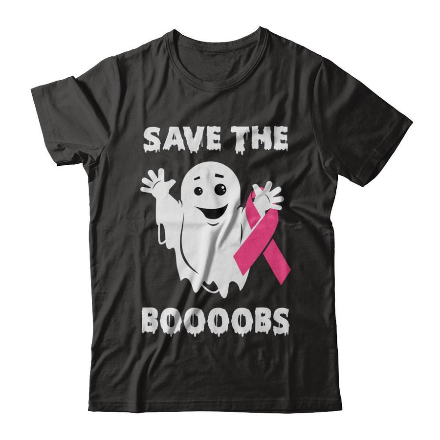Halloween Save The Boobs Breast Cancer Awareness-T-Shirt & Hoodie-Premium T-Shirt-Black
