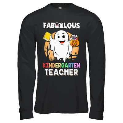 Faboolous Fabulous Kindergarten Teacher Halloween-T-Shirt & Hoodie-Long Sleeve T-Shirt-Black