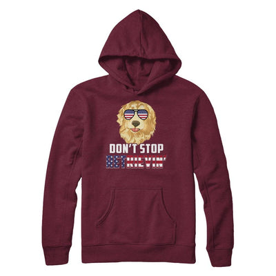 4Th Of July Gift Don't Stop Retrievin' Golden Retriever-T-Shirt & Hoodie-Pullover Hoodie-Maroon
