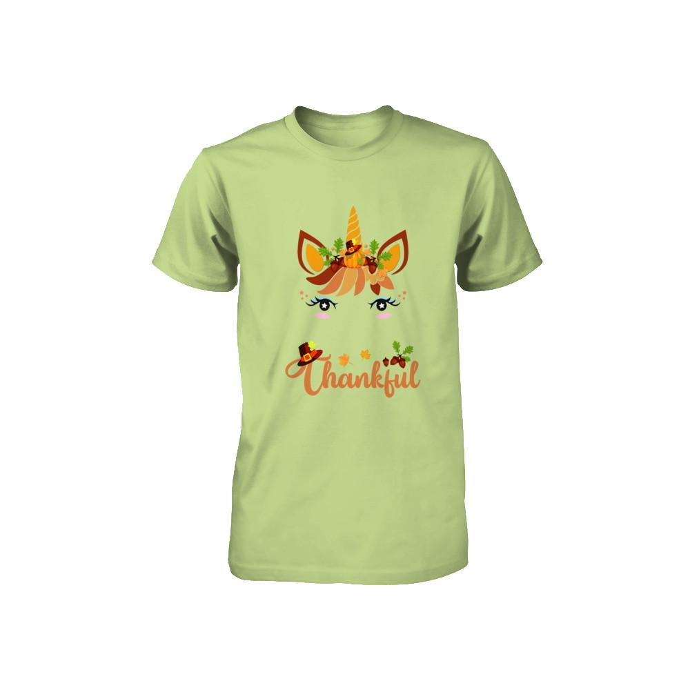 Thanksgiving Unicorn Pumpkin For Kids Youth-Youth Shirt-Toddler T-Shirt-Key Lime