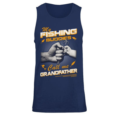 My Fishing Buddies Call Me Grandfather-T-Shirt & Hoodie-Unisex Tank-Navy